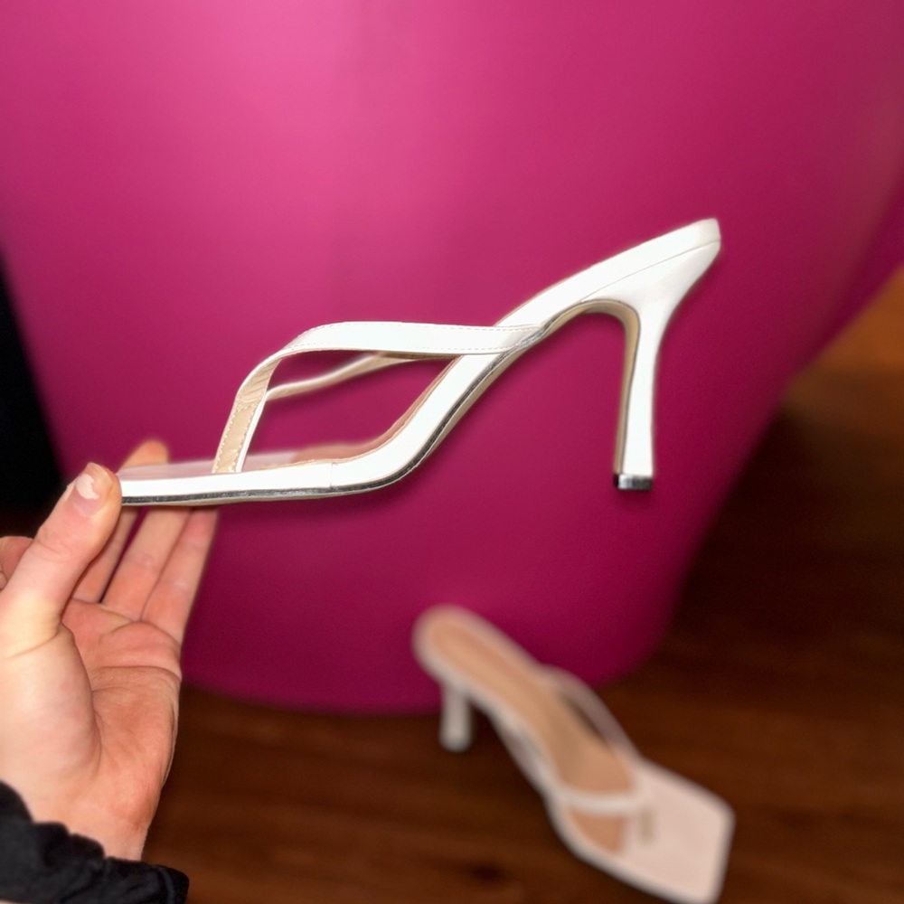 Women’s White Heeled Sandal